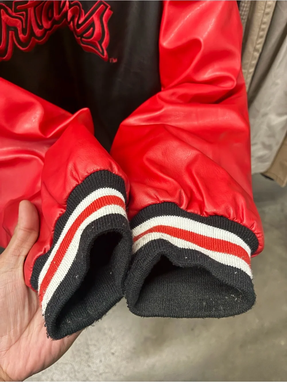 Steve & Barry's Black and Red Carnegie Mellon Varsity Bomber Jacket